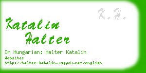 katalin halter business card